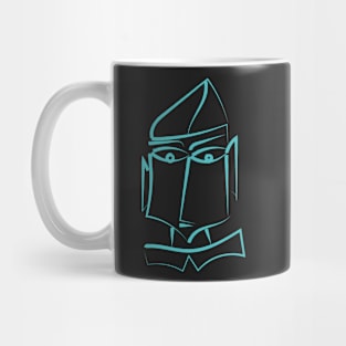 Man face funny minimal lineart Mug